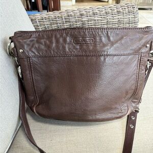 Coach Dark Brown Leather Crossbody Bag
